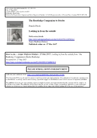 The Routledge Companion to Strabo Looking in from the Outside