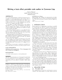 Writing a Best-Effort Portable Code Walker in Common Lisp
