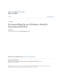 Aristotle's Essentialism Revisited