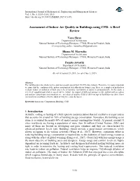 Assessment of Indoor Air Quality in Buildings Using CFD: a Brief Review