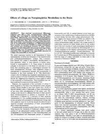 Effects of L-Dopa on Norepinephrine Metabolism in the Brain