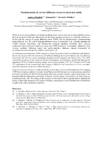 Fundamentals of Carrier Diffusion Waves in Electronic Solids
