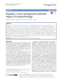 Hepatitis C Virus Management: Potential Impact of Nanotechnology Mostafa H