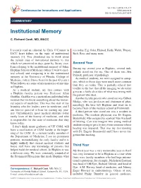 Institutional Memory
