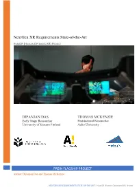 Nextgen XR Requirements State-Of-The-Art