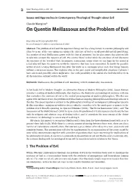 On Quentin Meillassoux and the Problem of Evil