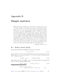 Simple Matrices