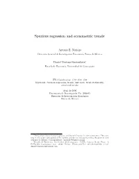 Spurious Regression and Econometric Trends1