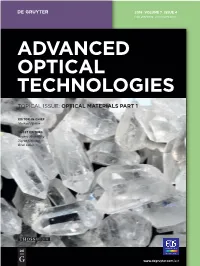Advanced Optical Technologies 2018 · Volume 7 · Issue 4 · PP