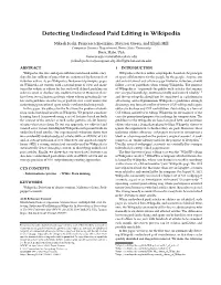 Detecting Undisclosed Paid Editing in Wikipedia