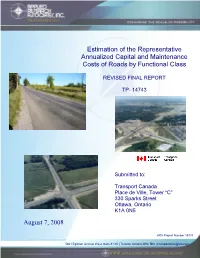 Estimation of Representative Annualised Capital And