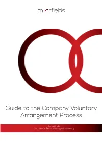 Guide to the Company Voluntary Arrangement Process