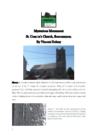Mysterious Monument St. Com ́N's Church, Roscommon. by Vincent