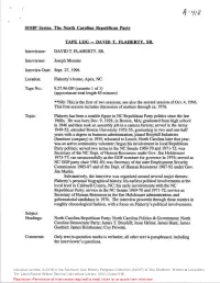 DAVID T. FLAHERTY. SR. Interviewee