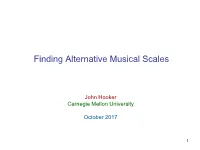 Finding Alternative Musical Scales