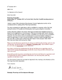 Schedule of Planning Applications (15.85M)