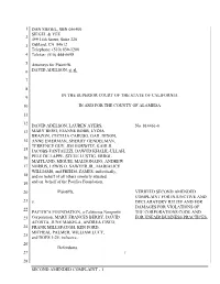 SECOND AMENDED COMPLAINT for INJUNCTIVE and 21 V