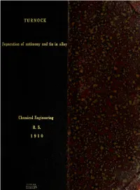 Separation of Antimony and Tin in Alloy