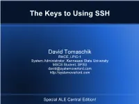 The Keys to Using SSH