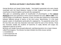 Bentham and Hooker's Classification (1862 – ’83)