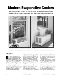 Modern Evaporative Coolers Not All Evaporative Coolers Are Created Equal