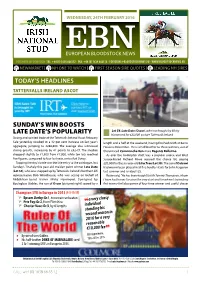 Sunday's Win Boosts Late Date's Popularity