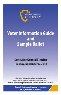Voter Information Guide and Sample Ballot