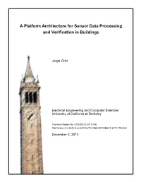 A Platform Architecture for Sensor Data Processing and Verification in Buildings