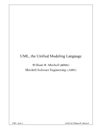 A Quick Introduction to UML, the Unified Modeling Language