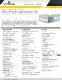 Cyberoam Virtual UTM Tech Sheet