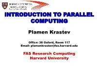 Introduction to Parallel Computing