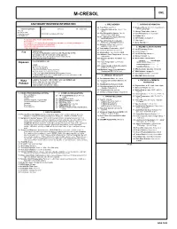 M-Cresol Crl