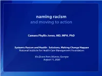 Naming Racism and Moving to Action