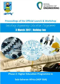 Proceedings of the Official Launch & Workshop