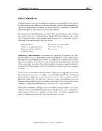 Rules Committees