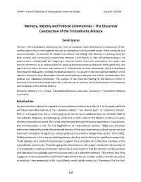 The Discursive Construction of the Transatlantic Alliance