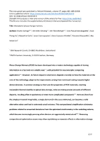 1/17 This Manuscript Was Published In: Nature Materials, Volume