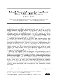 Advances in Understanding Megaliths and Related Prehistoric Lithic Monuments G