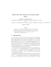 Hyperbolic'type Orbits in the Schwarzschild Metric