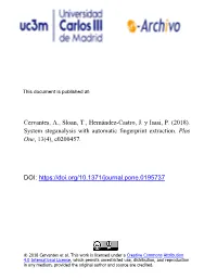 System Steganalysis with Automatic Fingerprint Extraction