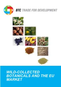 Wild-Collected Botanicals and the Eu Market