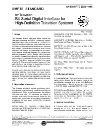 Bit-Serial Digital Interface for High-Definition Television Systems