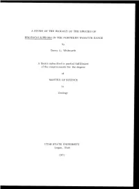 By Terry L. Whitworth a Thesis Submitted in Partial Fulfillment of the Requirements for the Degree of in Zoology Logan, Utah