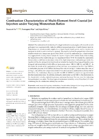 Combustion Characteristics of Multi-Element Swirl Coaxial Jet Injectors Under Varying Momentum Ratios