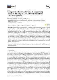 Comparative Review of Methods Supporting Decision-Making in Urban Development and Land Management