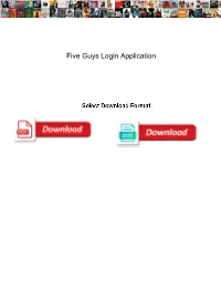 Five Guys Login Application