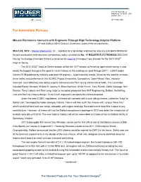 For Immediate Release