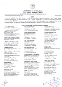 Vendors List