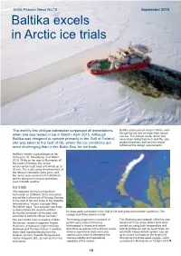 Baltika Excels in Arctic Ice Trials