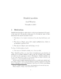 Drinfeld Modules